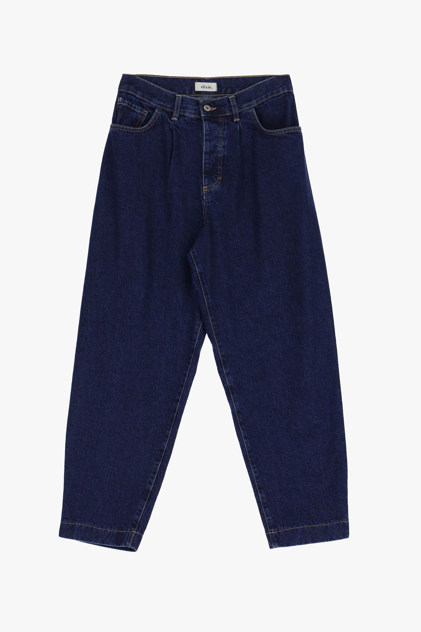 Jeans culotte in puro cotone con pinces