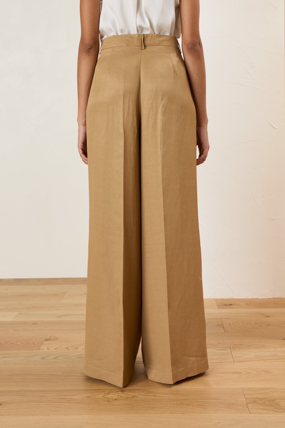 Pantalone palazzo viscosa e lino