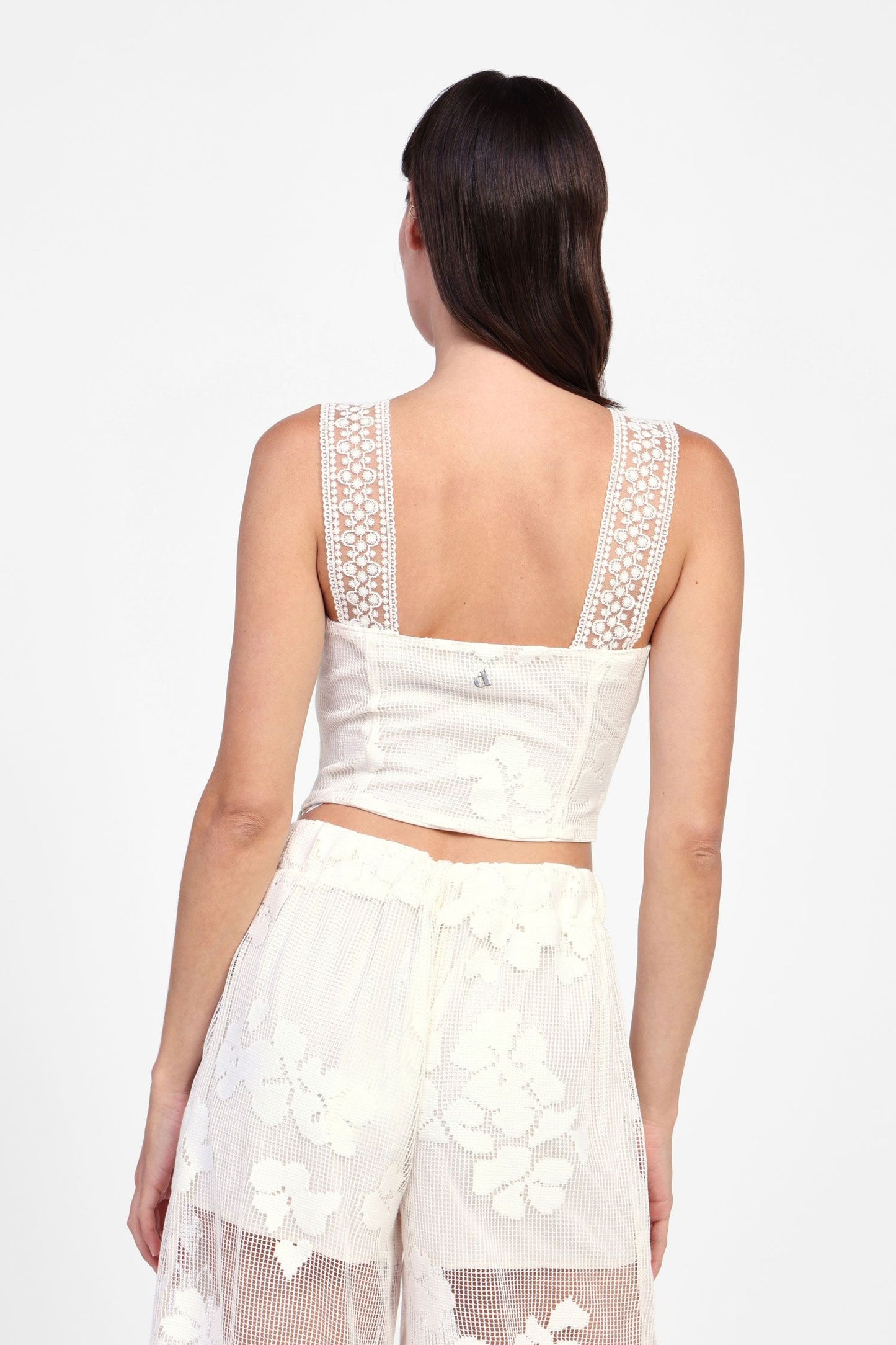 Top con spalline floreale