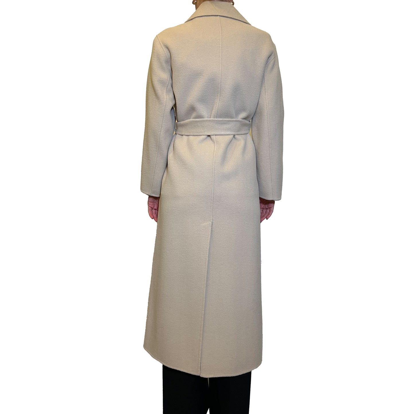 Cappotto cinturato in lana