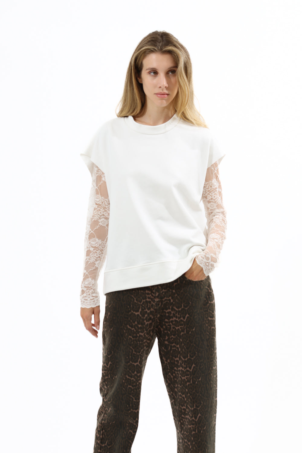 T-Shirt con pizzo