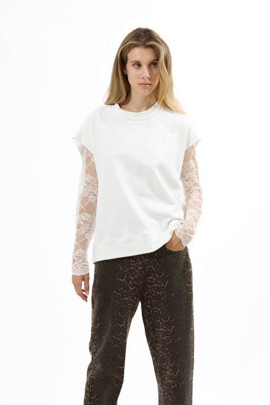 T-Shirt con pizzo